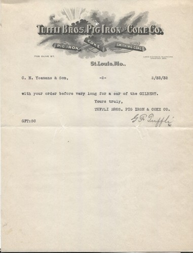 Louis letterhead tuffli - st.,