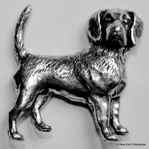 Beagle foxhound pewter pin - foxhound,