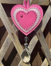 Pink sun catcher gift hanging - pink,