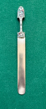 Antique Russian Imperial Solid Silver Cloisonne Letter Opener Kokoshnik Mark