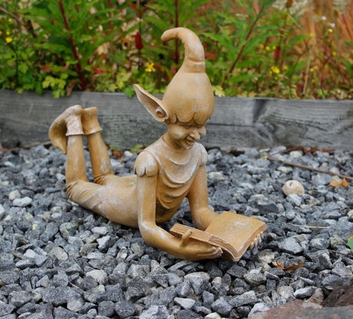 Reading elf garden ornament - reading,