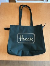 Vintage Green Harrods Knightsbridge Canvas Tote Bag