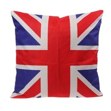 16" Pillow Cases UK Flag Square Union Jack Linen Home Decorative Cushion Cover