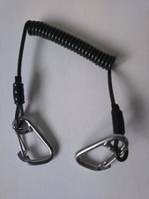 BBI Scaffold Lanyard Black Tether BIG Hook Carabiner Tool Safety Attachments