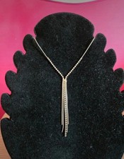 River Island Ladies Silver Tone Y-Drop Tassel Necklace