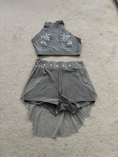Grey hand made lyrical dance costume, size 8
