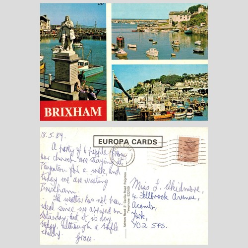 Vintage postcard brixham - -,