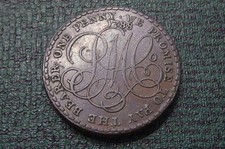 DRUIDS HEAD , ONE PENNY TOKEN , 1788  (NF384)