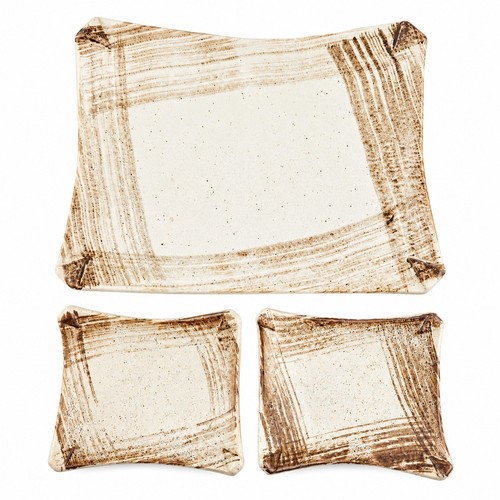 Ceramic rectangular plates set - rectangular,