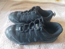 Bloch criss cross split sole dance trainers, Black, Size 3