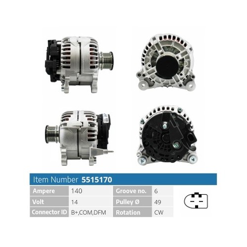 Alternator eb1720q 03g903016e - alternator,