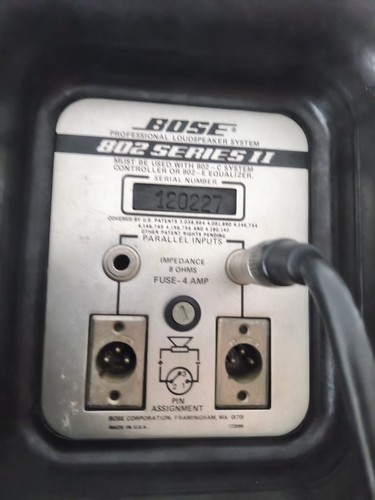 Ppair bose 802 - of, ii
