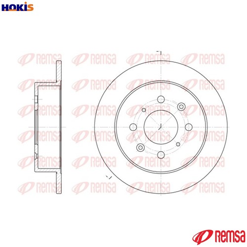 Brake disc 6521 - 2x,