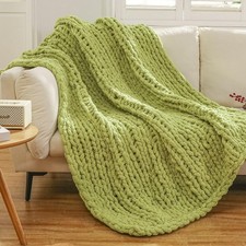 Chunky Knit Chenille Throw