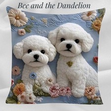Cute Bichon Dog Plush  Cushion