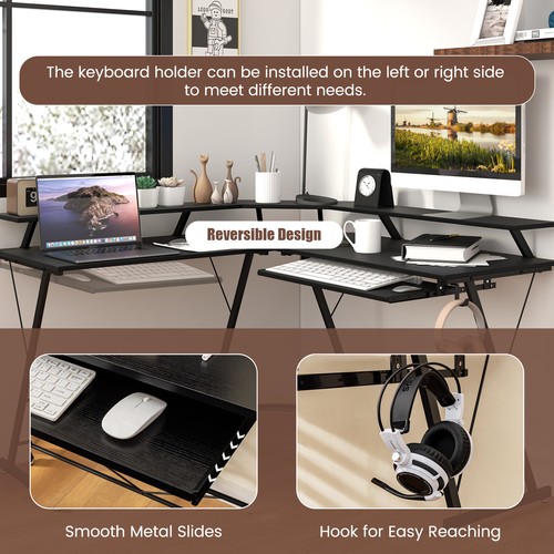 Shaped computer desk - l-shaped, with
