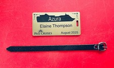 Personalised P&O Cruise Ship "AZURA" Luggage Tag with Free Strap, Free P&P