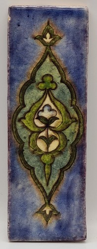 Antique tile hand painted - tile, hand-painted