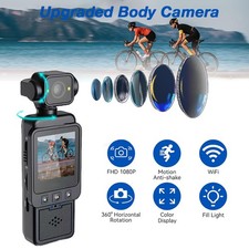 1080P Pocket Action Camera 360° Rotation WiFi Vlog Camera Handheld Sports Cam DV