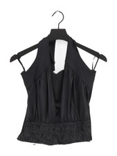 Baylis & Knight Women's Top UK 12 Black Polyester with Elastane, Nylon Cropped