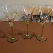 LOVELY  ROSENTHAL STUDIO LINIE  WINE  GLASSES PAPYRUS PATTERN x3  
