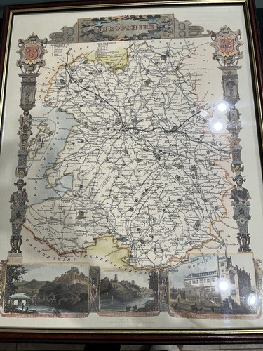 Old map shropshire - map,