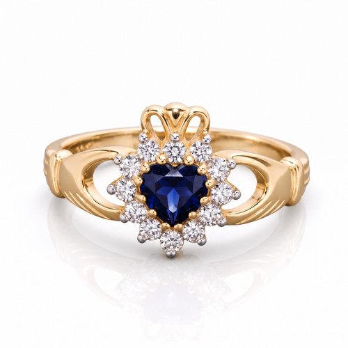 9ct gold silver - 9ct, cz