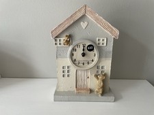 Next Natural Barnaby Bear House Mantel Clock - New