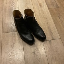 Loake Of England Black Leather Chelsea Boots  UK 10 Double Zip Closure