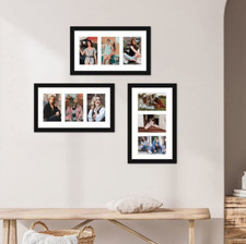 Triple Aperture Photo Collage Frame – Fits 6x4, 7x5, or 8x6 Photos –Multi Colour