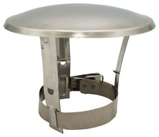 Stainless Steel Chimney Flue Cowl Pipe Rain Cover Protector Cap Ending 60-250mm