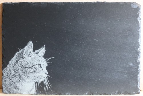 Engraved slate table - slate,