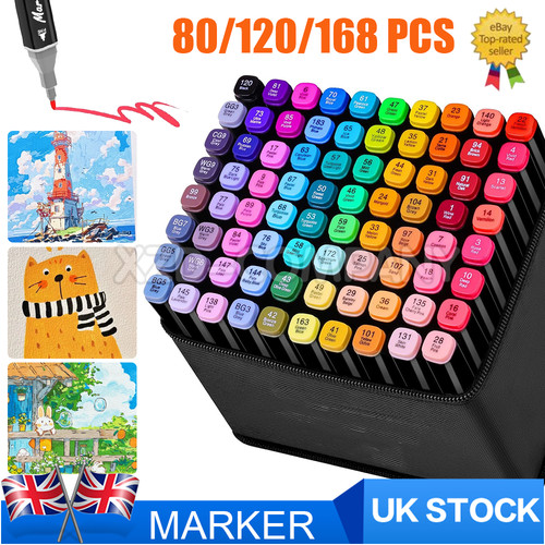 168pc colouring pens dual - pens,