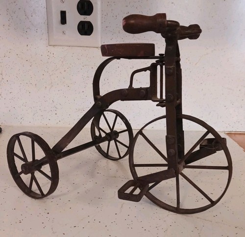 Vintage metal tricycle with - tricycle,