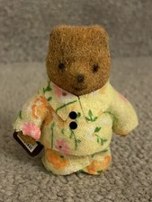 Small Vintage Original Mini Flocked Paddington Bear Collectable Figure 1970s
