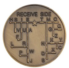 Morse Code Coin. Key To Send And Recieve Design. Beautiful Commemorative Coin.