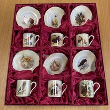 Bronte porcelain Coffee Cans And Saucers Set Of 6 - Countryside Collection Boxed