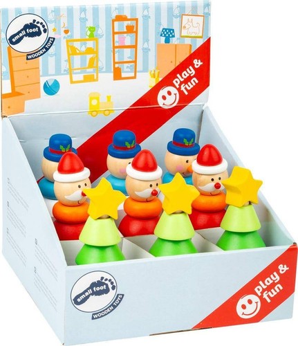 Wooden christmas stacker - wooden,