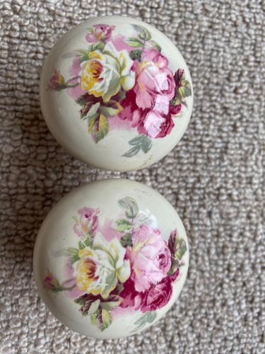 Vintage porcelain door knobs - vintage,