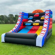 Inflatable Basketball Hoop Shot Game Inflatable Basketball Game with 2 Hoops