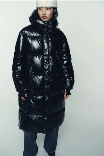 Bnwt zara black puffer coat - coat,