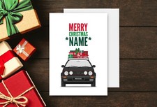 Personalised Black VW Golf GTI Christmas Card. Golf GTI. A5 FREE POSTAGE