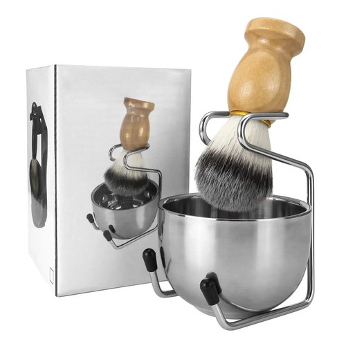 Mens shaving brush and bowl - brush,