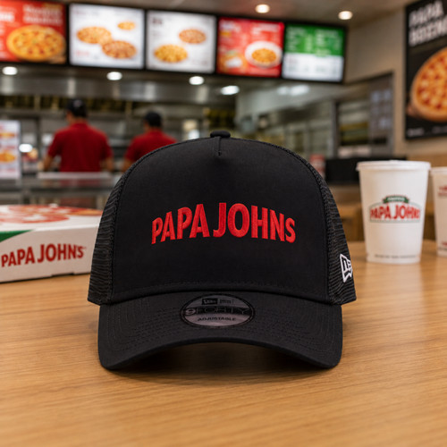 Papa johns embroidered black - johns,