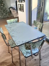 Vintage Formica Dining Table And Four Chairs 1950s/60s