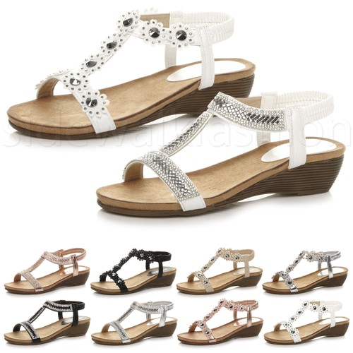 Womens ladies medium wedge