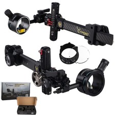 Compound Bow Sight Carbon 1 Pin 4X 6X 8X Lens .019 Archery Hunting Sports TX9610