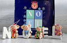 Piggin Pigs Noel Christmas Hanging Ornaments Limited Edition 2002