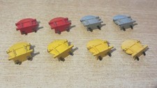 Hornby Dublo Spares Tanker Wagon Yellow Red Grey Ends x 8 Restraining clips x 8
