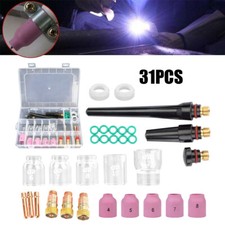 31x TIG Welding Stubby Gas Lens #12 Glass Cup Kit For Tig WP-17/18/26 Torch NEW